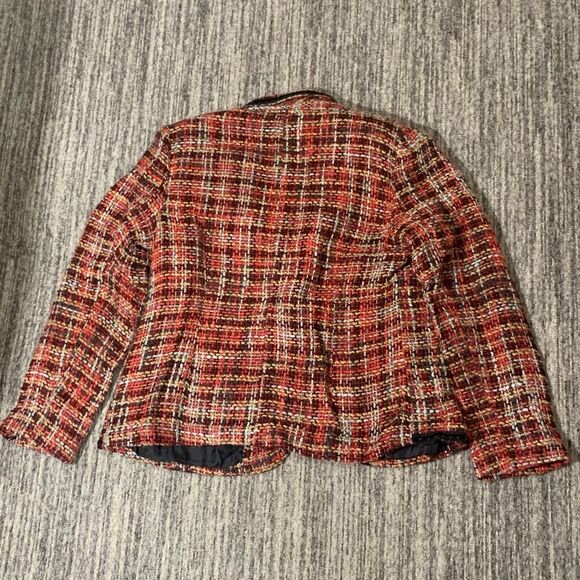 Motherhood Maternity Womens Large Blazer Orange Brown‎ Tweed Lined Clueless Prep - Picture 6 of 6